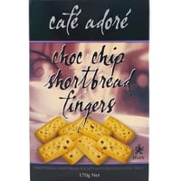 Café Adoré Choc Chip Shortbread Fingers 170g