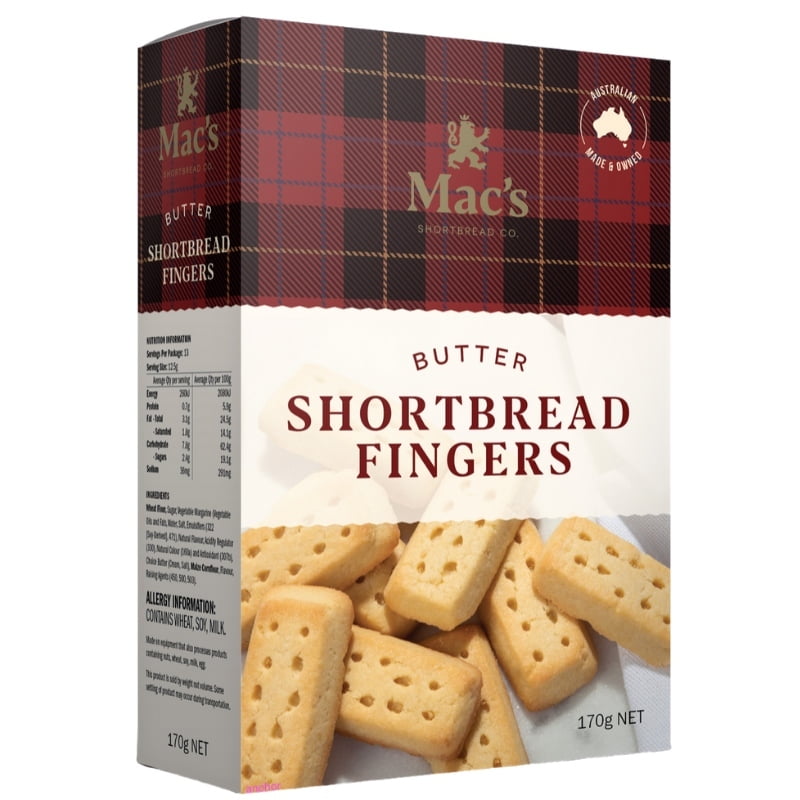 Mac's Butter Shortbread Fingers 170g