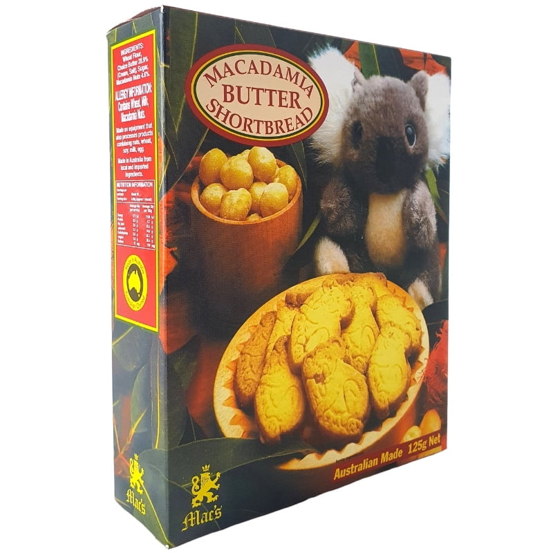 Macadamia Butter Shortbread - Toy Koala Design Box 125g